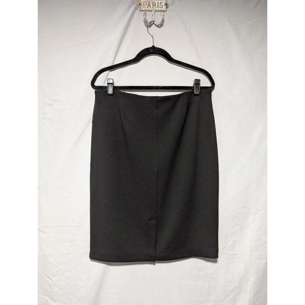 New York Clothing Co. Women's Black Knee‎ Length Column Pencil Skirt Size Large